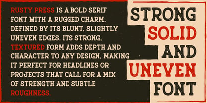 Rusty Press Font Poster 2