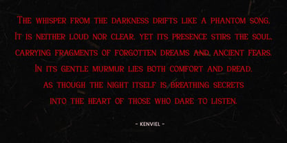 Kenviel Font Poster 6
