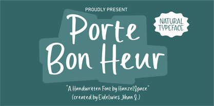 Porte Bon Heur Font Poster 1