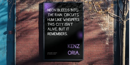 Kenzoria Font Poster 7