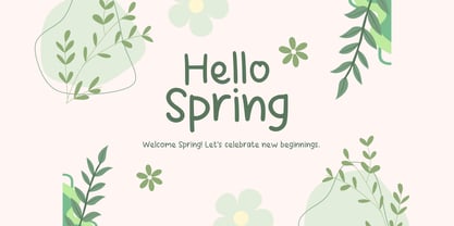 Bunga Spring Font Poster 2