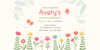 Bunga Spring Font Poster 3