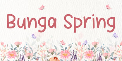 Bunga Spring Font Poster 1