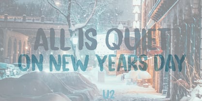 All Is Quiet Pro Font Poster 5