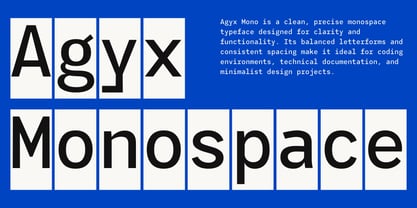 Agyx Mono Font Poster 1