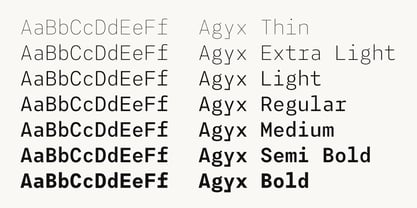 Agyx Mono Font Poster 3