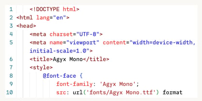 Agyx Mono Font Poster 7