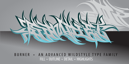 Burner Graffiti Font Poster 3