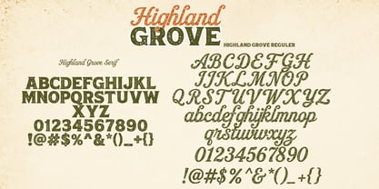 Highland Grove Font Poster 6
