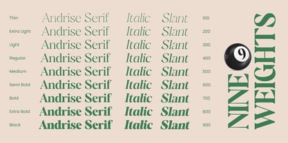 Andrise Font Poster 2