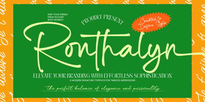 Ronthalyn Font Poster 1