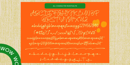 Ronthalyn Font Poster 10