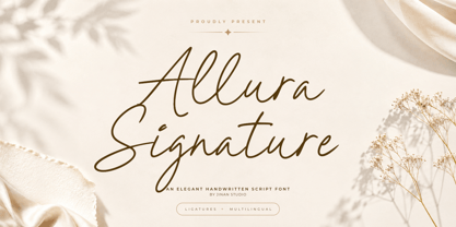 Allura Signature Font Poster 1