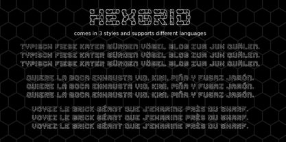 HexGrid Font Poster 6