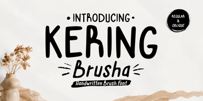 Kering Brusha Font Poster 1