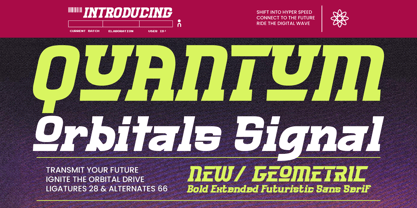 Quantum Orbitals Signal Font Poster 1