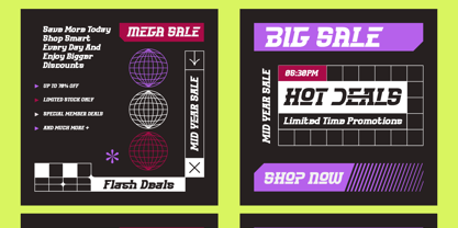 Quantum Orbitals Signal Font Poster 2