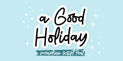 Good Holiday Font Poster 1