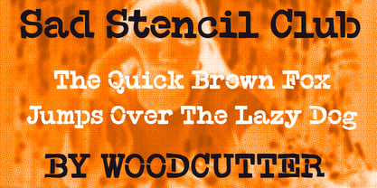 Sad Stencil Club Font Poster 3