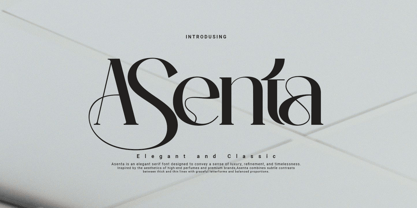 Asenta Font Poster 1
