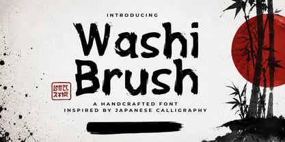 Washi Brush Font Poster 1
