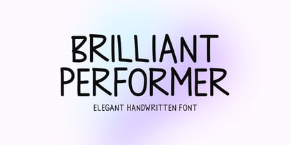 Brilliant Performer Font Poster 1