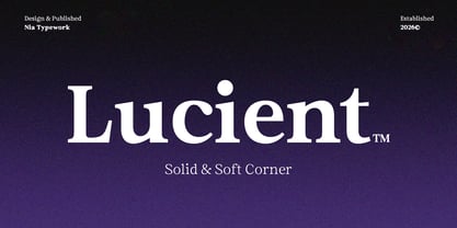 Lucient Font Poster 1