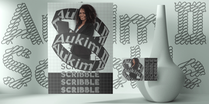 Aukim II Scribble Font Poster 4
