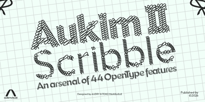 Aukim II Scribble Font Poster 1