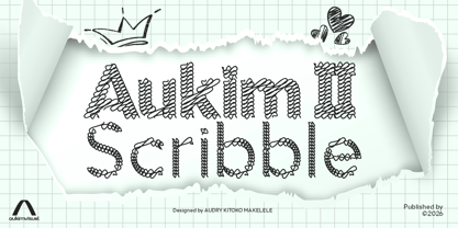 Aukim II Scribble Font Poster 12