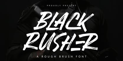Black Rusher Font Poster 1