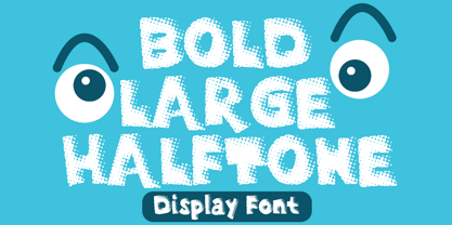 Bold Large Halftone Font Poster 1
