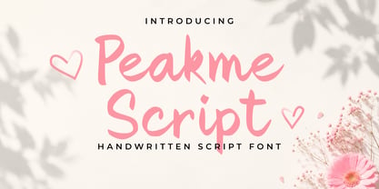 Peakme Script Font Poster 1