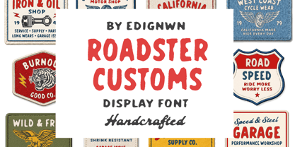 Roadster Customs Font Poster 1