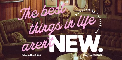 Polished Sans Vintage Font Poster 5