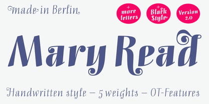 Mary Read Font Poster 1