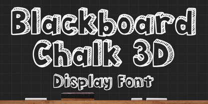 Blackboard Chalk 3d Font Poster 1