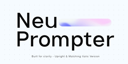 Neu Prompter Font Poster 1