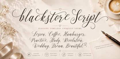 Blackstore Script Font Poster 3