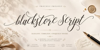 Blackstore Script Font Poster 1