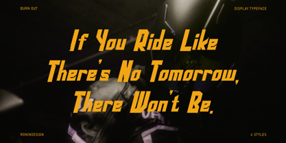 Burn Out Font Poster 4