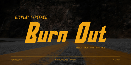 Burn Out Font Poster 1