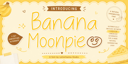 Banana Moonpie Font Poster 1