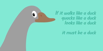 Sitting Duck Pro Font Poster 5