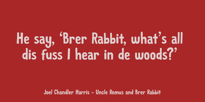 Brer Rabbit Pro Font Poster 2