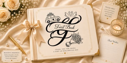 Wedding Romantic Monogram Font Poster 4