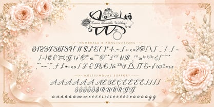 Wedding Romantic Monogram Font Poster 8