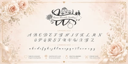 Wedding Romantic Monogram Font Poster 7