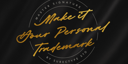 Master Signature Font Poster 2
