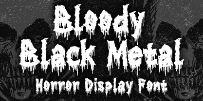 Bloody Black Metal Font Poster 1